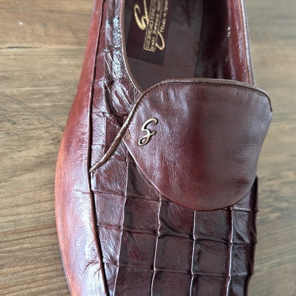 GIORGIO BRUTINI Luxury Oxford | Slip On Dress Shoes | Men’s 10 | Brown - Picture 7 of 10